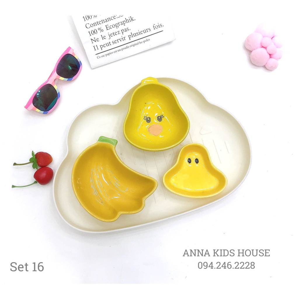 Set bát sứ cho bé ăn dặm giá chỉ từ 99k/1set