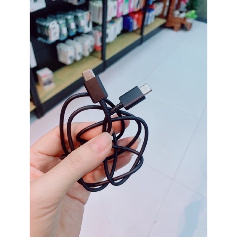 NOWSHIP -Bộ Sạc nhanh 25W zin máy Samsung Note 10, Note 10 Plus,S10 5G, A90, A80, A70 và Cáp 2 đầu Type C - Type C