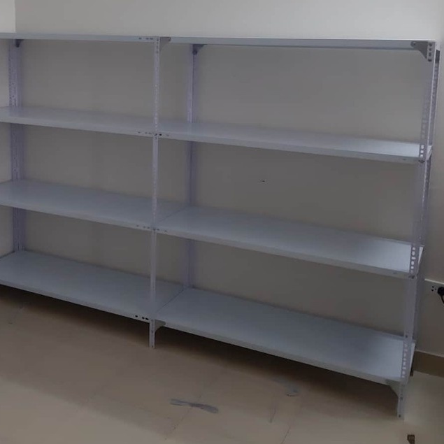 Bộ kệ kho hàng sắt v lỗ đa năng cho mọi công việc kích thước : Dài 80cm, Rộng 30cm, Cao 120cm gồm 4 tầng