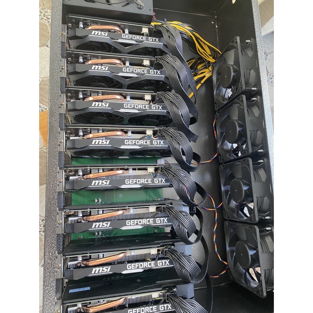 Dàn trâu cày ETH, máy đào coin, Msi NVIDIA GTX 1660S giá lướt còn bảo hành 20 đến 23 tháng