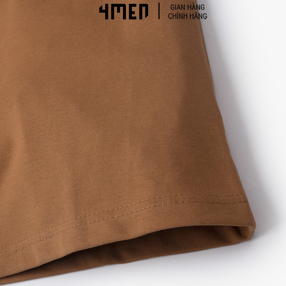 Áo Polo Slimfit Phi Hành Gia 4MEN PO078 cổ bẻ tay ngắn, vải cá sấu dày dặn, mềm mại và co giãn tốt