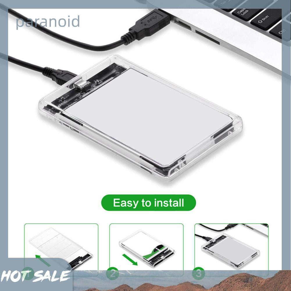 Hộp Đựng Ổ Cứng Ngoài Paranoid 2.5 inch Loại C Sang SATA HDD SSD | BigBuy360 - bigbuy360.vn