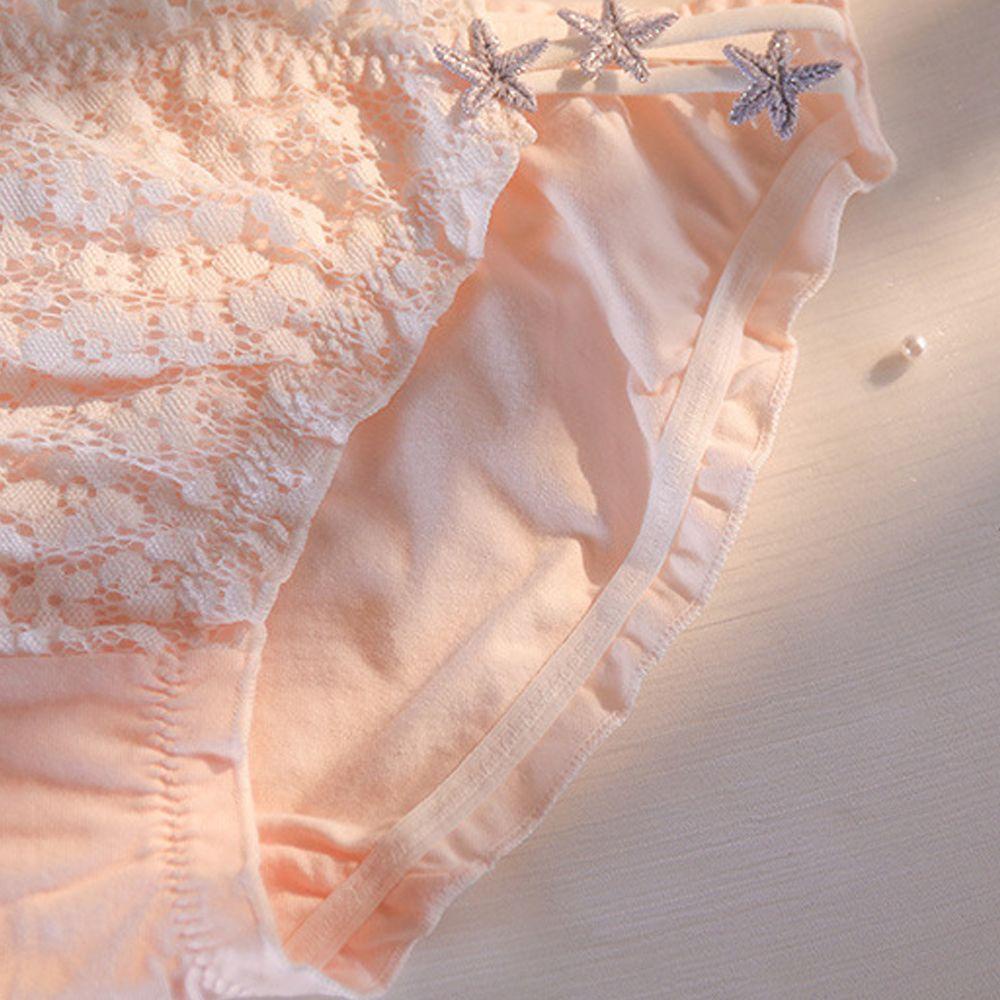 Quần Lót Cotton Lưng Vừa Họa Tiết Ngôi Sao Ngọt Ngào Cho Nữ