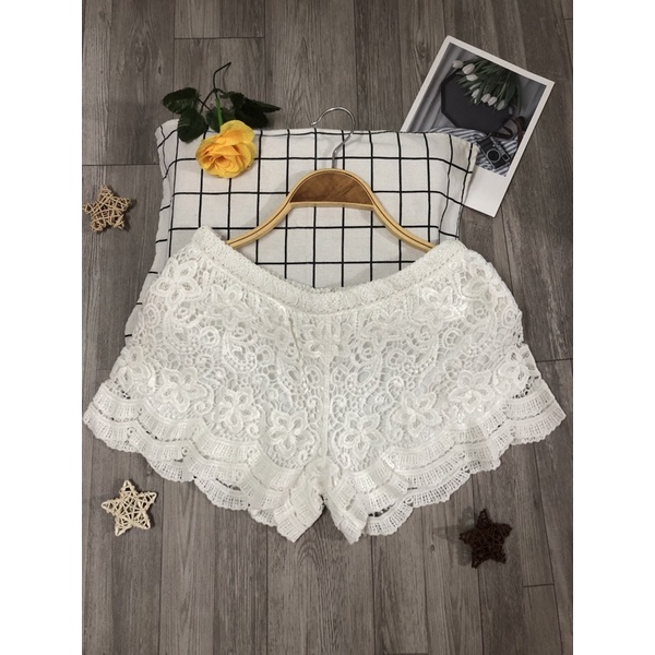 44-Bộ đồ bơi bikini ren⚡️Set ren đi biển 3 món sang chảnh bra tam giác hạt