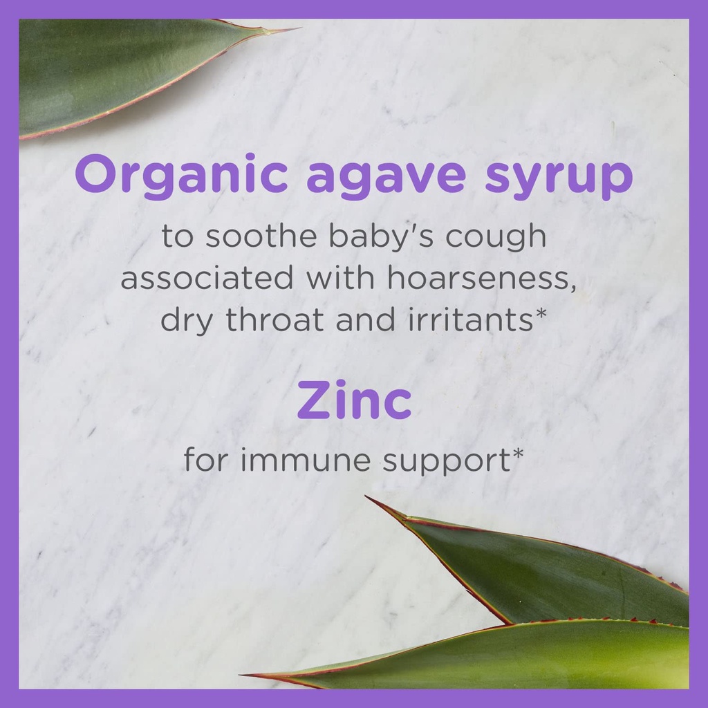 Siro ho tiêu đờm tăng đề kháng + kẽm Zinc Zarbee's Baby Cough Syrup cho trẻ sơ sinh 59ml.