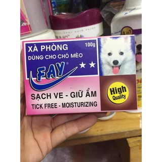2 cục Xà phòng tắm chó mèo Fay 100 gram