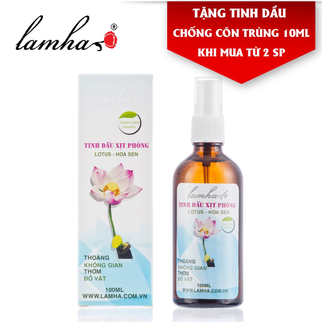 Tinh dầu xịt phòng Hoa Sen LAMHA 100ml