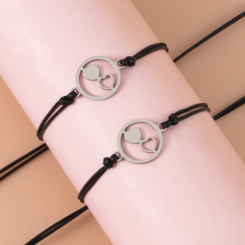 Bộ Vòng cổ + Vòng Tay + Nhẫn + Mặt Vòng cổ Hình Trái Tim In Chữ Best Friend Sister Dễ Thương