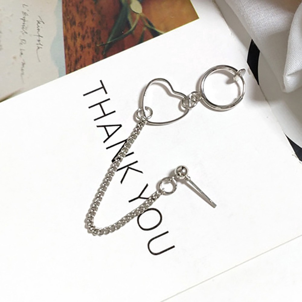 1 Khuyên Tai Hình Trái Tim Phong Cách Hàn Quốc Cho Nữ