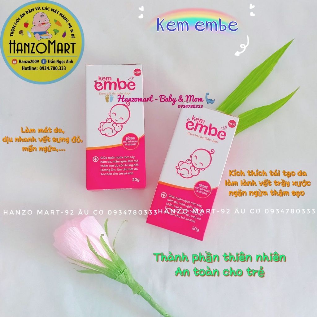 Kem Em Bé dưỡng ẩm da mờ sẹo ngừa thâm viêm da cơ địa muỗi đốt rôm sảy chàm sữa mẩn ngứa