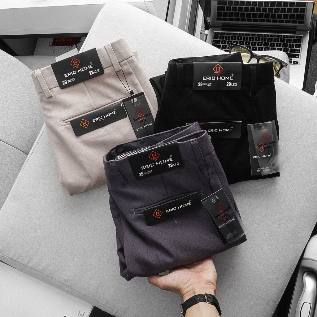QUẦN TÂY ÂU NAM ERIC-HOME FORM SLIMFIT DÁNG ĐỨNG CÔNG SỞ D365-QTN16