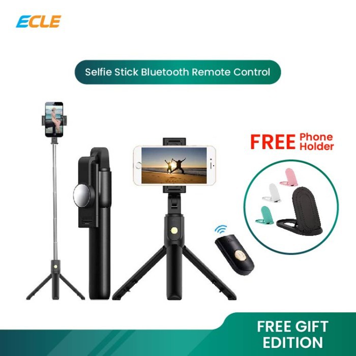 Gậy Chụp Ảnh Tự Sướng Ecle Bse1004 Kết Nối Bluetooth Màu Đen | BigBuy360 - bigbuy360.vn