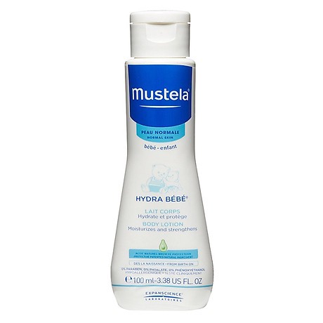 Kem dưỡng da toàn thân Mustela 100ml dành cho da thường (trẻ sơ sinh & em bé) - HYDRA BEBE BODY LOTION (Chai)