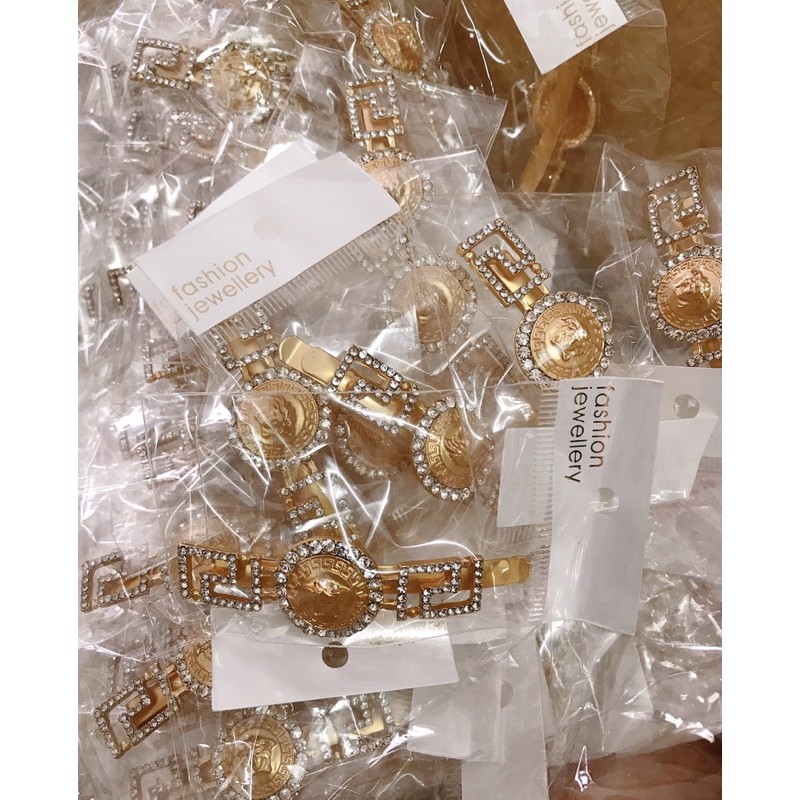 kẹp tóc versace đính đá thương hiệu sang chảnh [hình tự chụp]