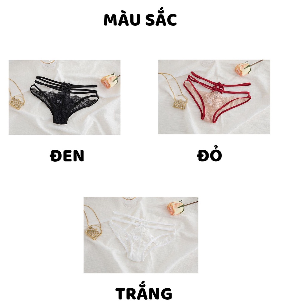 Quần Lót Nữ Ren Sexy thiết kế dây đan chéo thoáng mát MÃ C14
