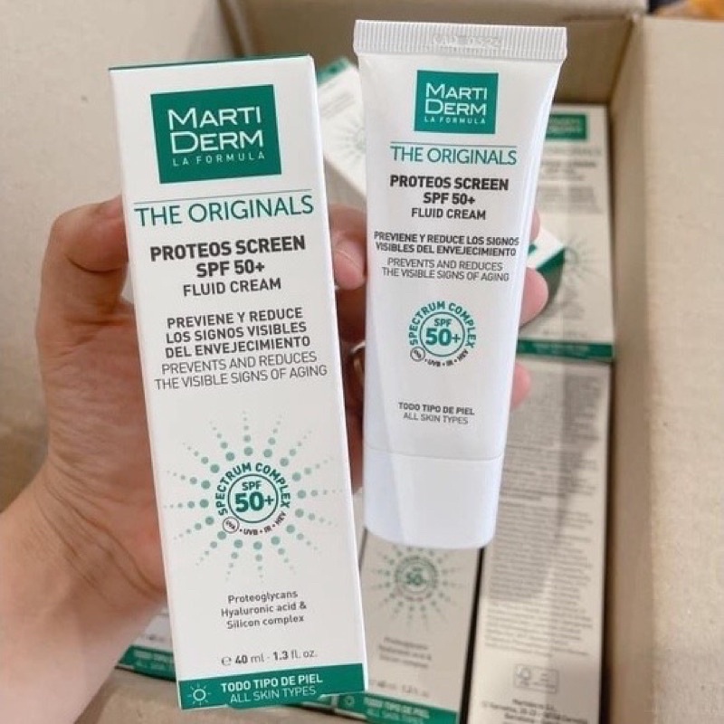 Kem chống nắng cho da dầu, mụn, nám và tăng sắc tố MartiDerm The Proteos Screen SPF50+