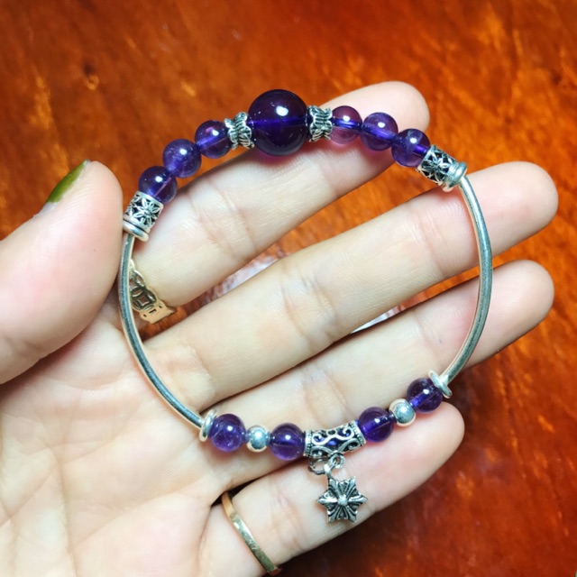 Kiêng bạc mix Thạch Anh Tím