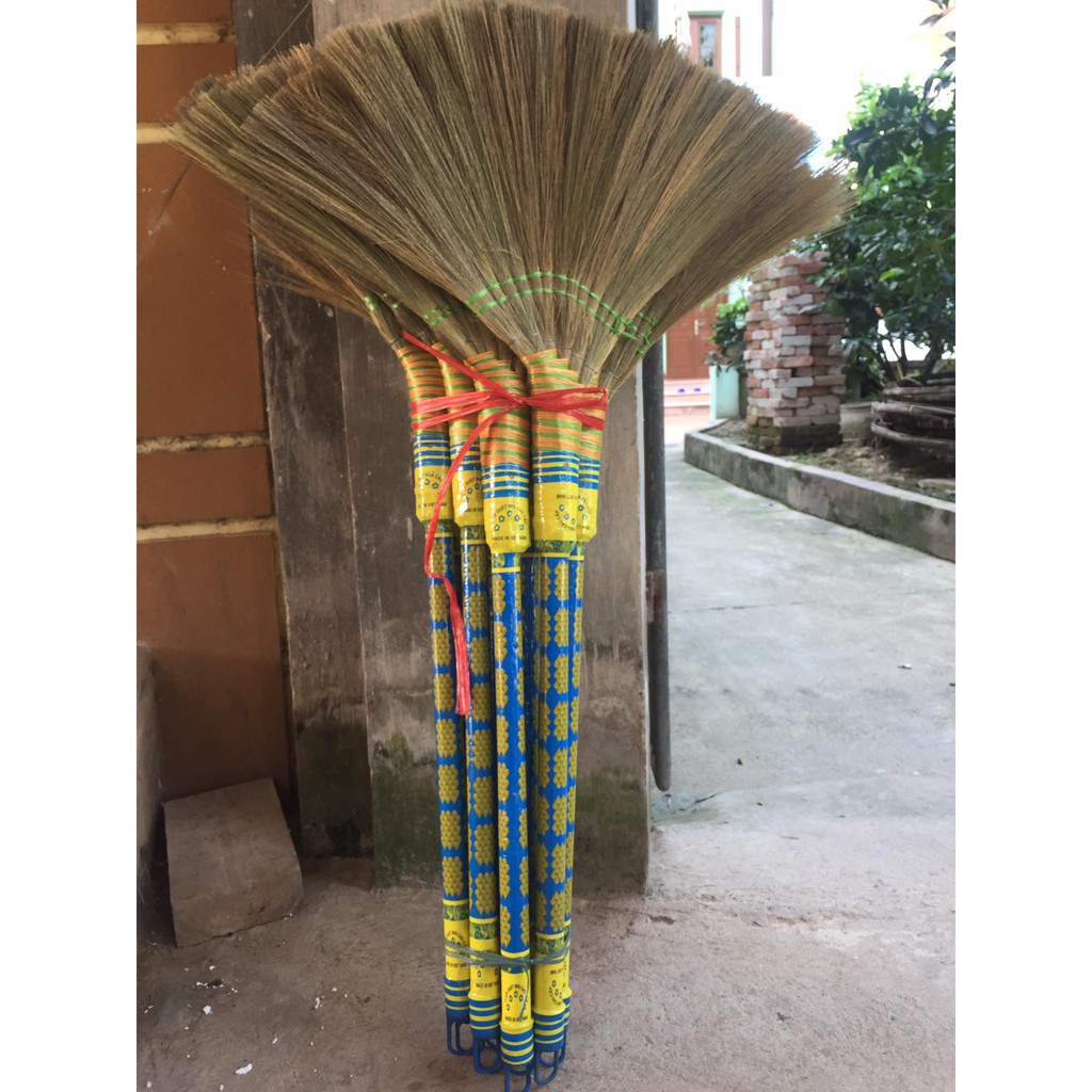 CHỔI CHÍT BỀN ĐẸP CÁN GỖ BỌC NILONG SIÊU ĐẸP