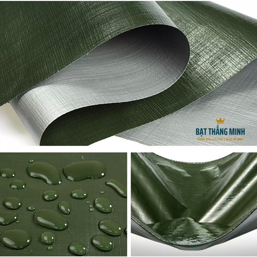 Bạt màu xanh rêu dày cao cấp khổ 4m, 6m,3m dùng trùm xe tải, lót trải sân vườn, picnic, camping dã ngoại. Bạt Thắng Minh