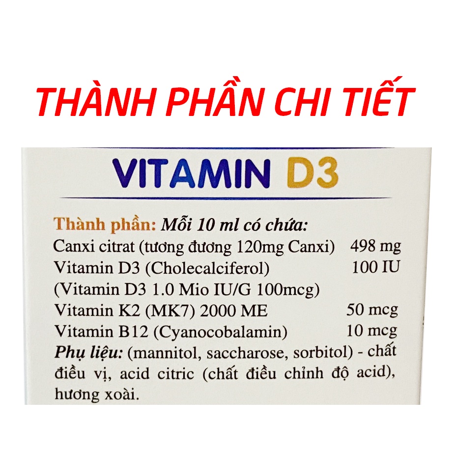 Pecias Kids ROXTECH siro canxi, vitamin D3, K2 giúp bé xương răng chắc khỏe - 125ml