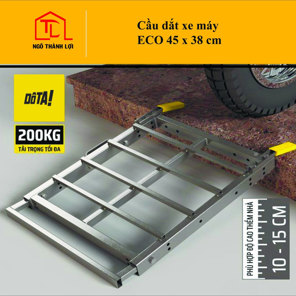 Cầu thang dắt xe máy - Bậc thang xe máy (Dốc lên xe) DôTA ECO 45x38 (cm) có bán tại Ngô Thành Lợi