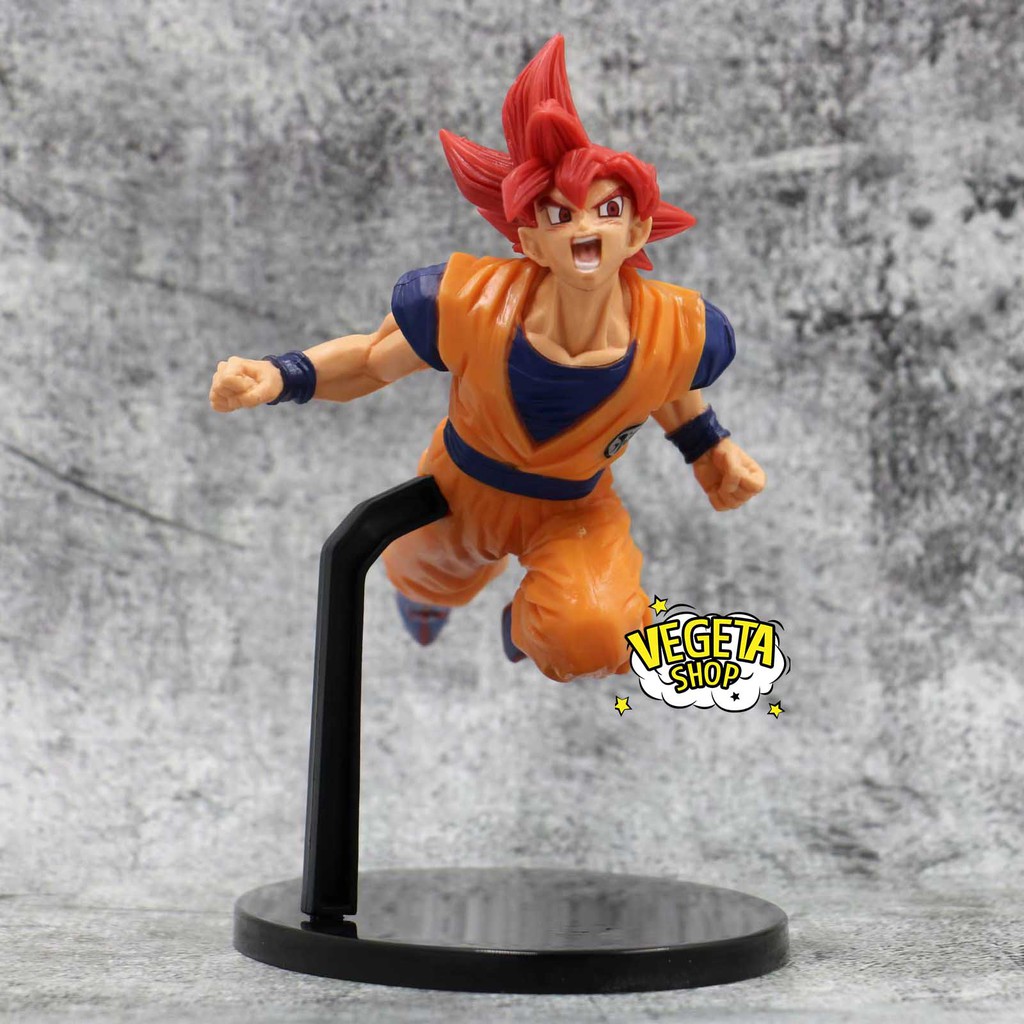 Mô hình Dragon Ball - Mô hình Songoku Son Goku Super Saiyan God - Goku tóc đỏ - Songoku FFS - Cao 17cm