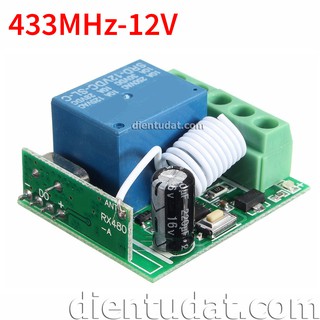 Mạch Điều Khiển RF 315/433MHz 1 Relay 12V - Học Lệnh