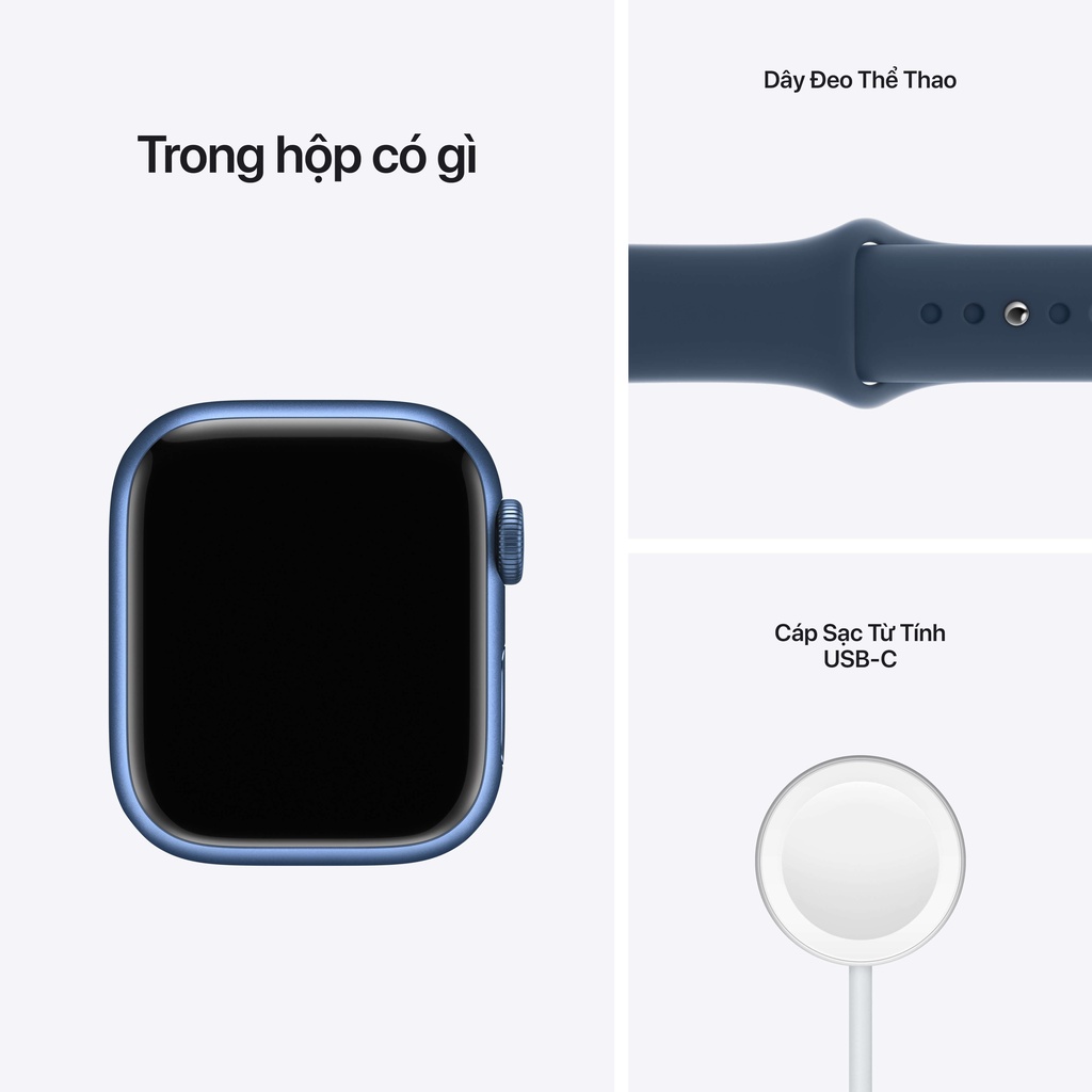 Apple Watch Series 7 Nhôm GPS Dây Thể Thao Chính Hãng VN/A - Bảo Hành 12 Tháng