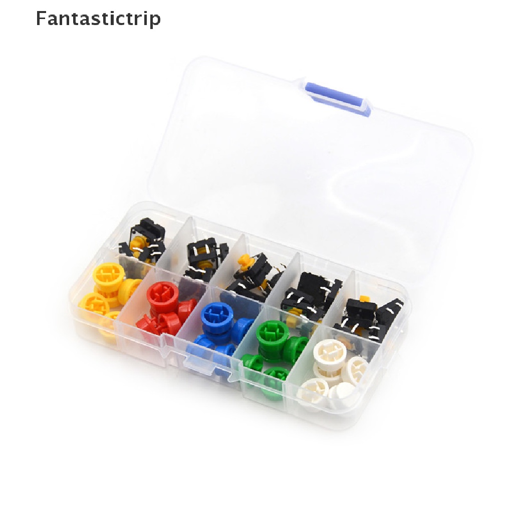 Set 25 Nút Ấn Có Công Tắc Micro 12x12x7.3mm