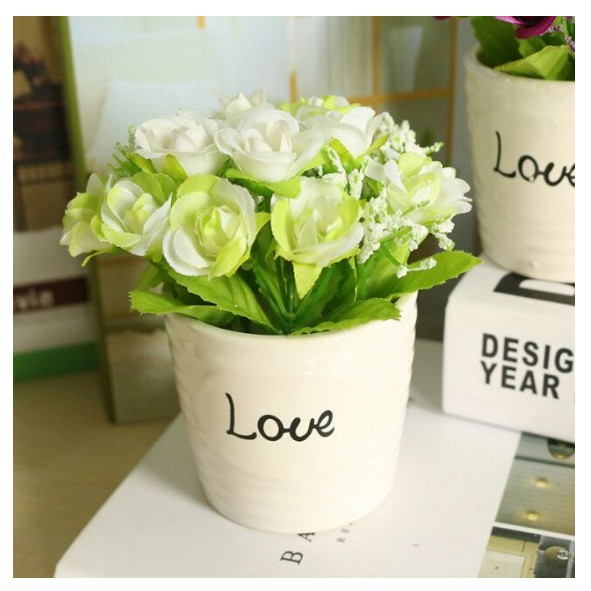 CHẬU LOVE HOA MINI ĐỂ BÀN