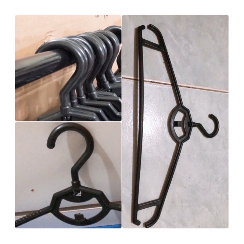 móc nhựa thân tròn cổ xoay treo được cả áo nam nữ bên 50=145k