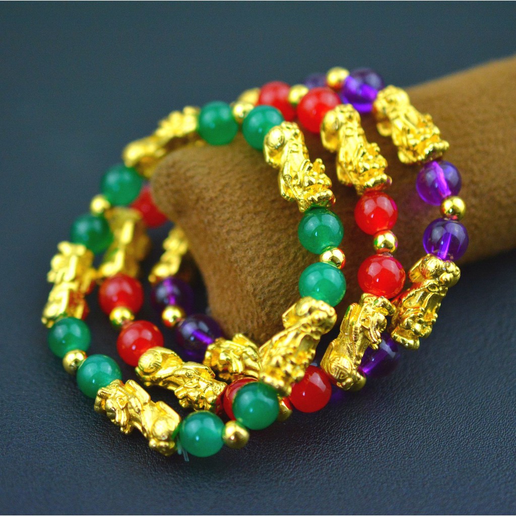 Vòng Tay Chuỗi Hạt Đá May Mắn