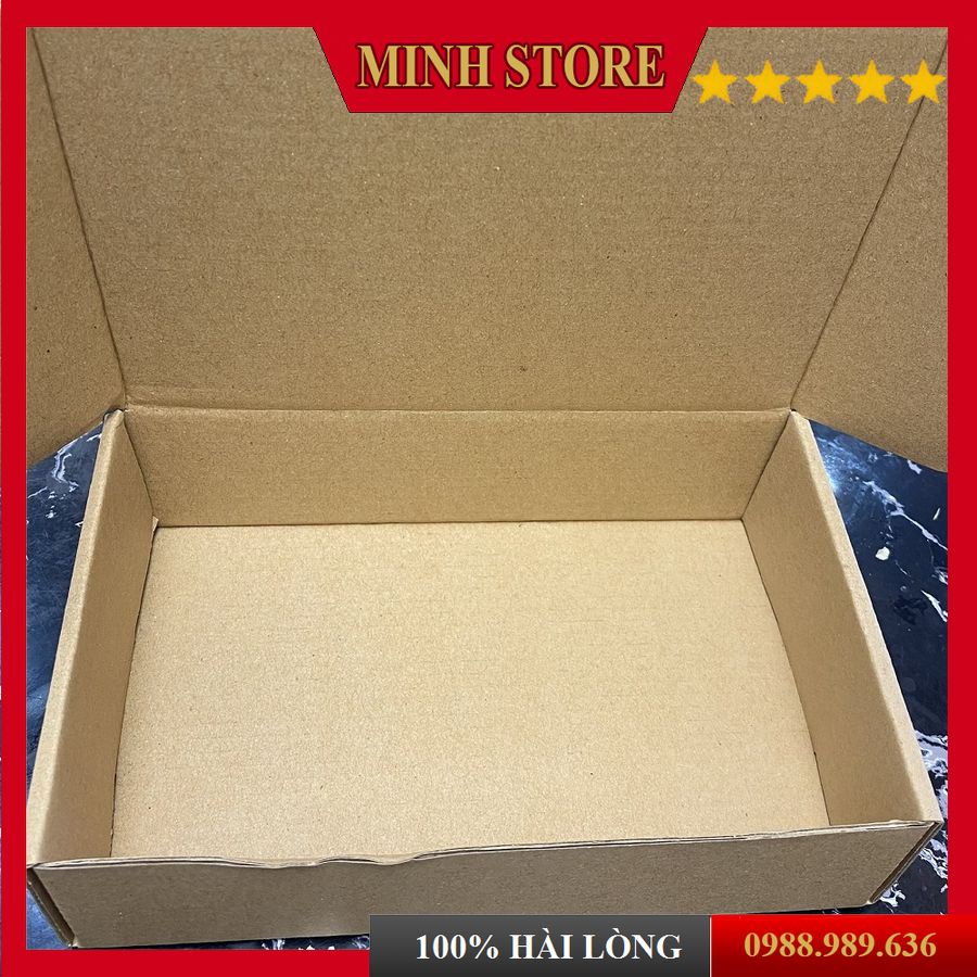 Hộp quà tặng carton đóng gói quần áo nam, hộp có nắp gài in logo - Minhstore