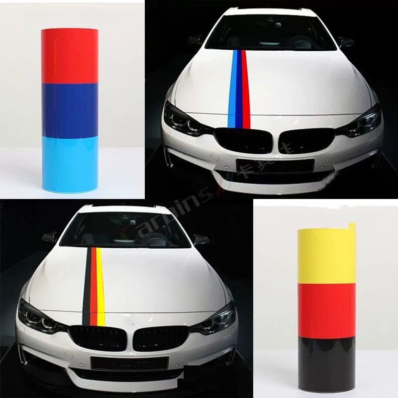 Decal dán xe thể thao phong cách BMW M sport, cờ ý, đức, pháp, loại cao cấp độ bền cao🚗 Flash Sale