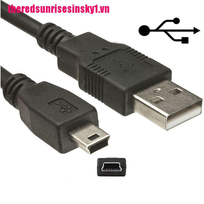 (3C) Dây Cáp 1.8m Usb 2.0 Đen 5-pin Cho Tay Cầm Chơi Game Ps3