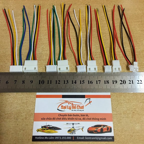 Dây nối cặp Jack đực cái 2p 3p 4p 5p 6p có dây dài 10cm