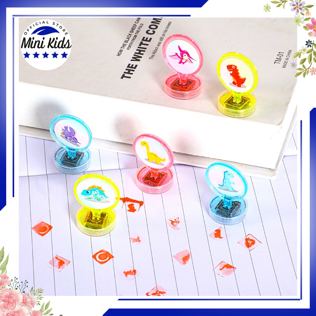 Con dấu in hình Khủng Long, đồ chơi con dấu cho bé - màu sắc đa dạng, hình ảnh phong phú ( mẫu giao ngẫu nhiên )MiniKids
