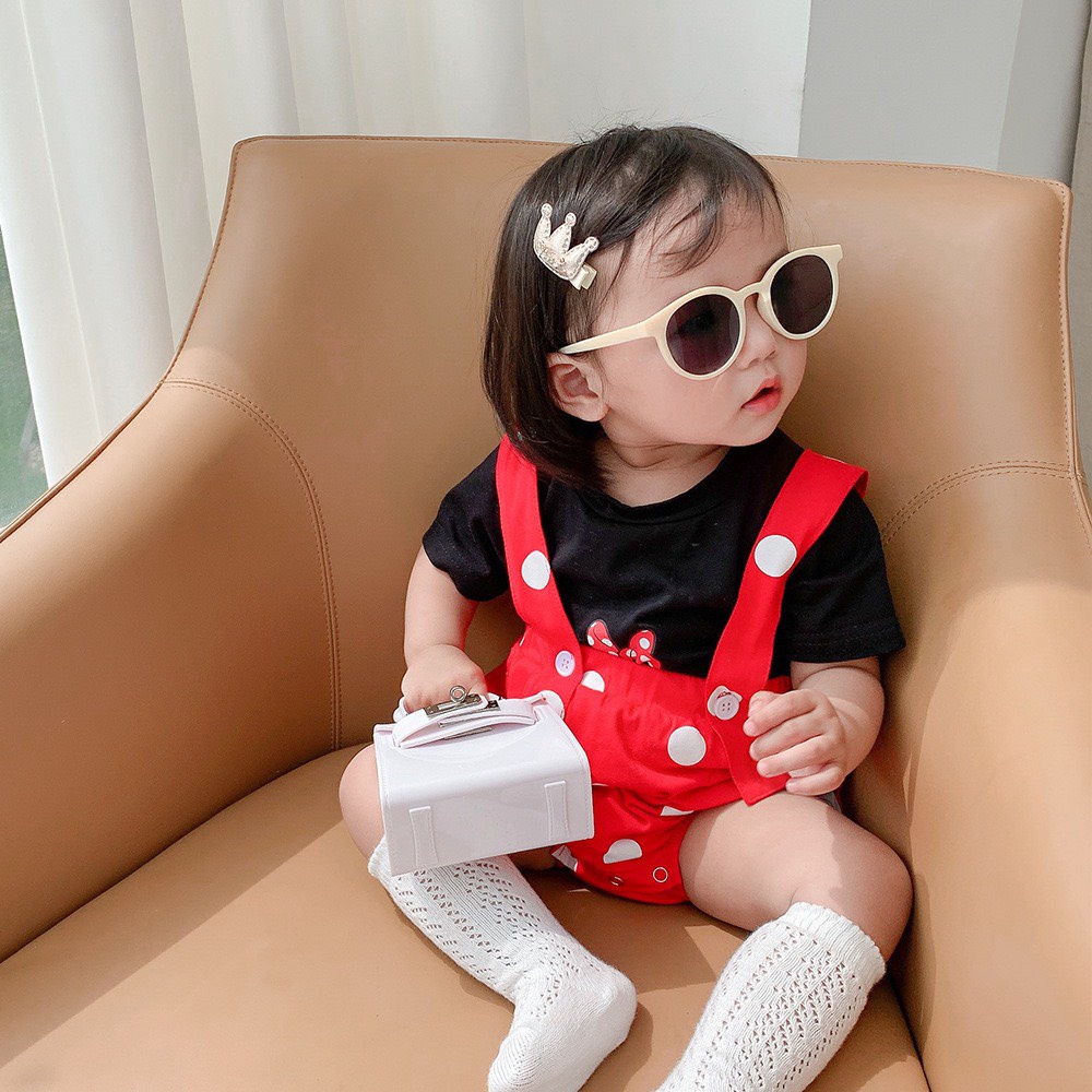 Set đồ váy yếm bé gái chuột MicKey dễ thương, hàng quảng châu cao cấp