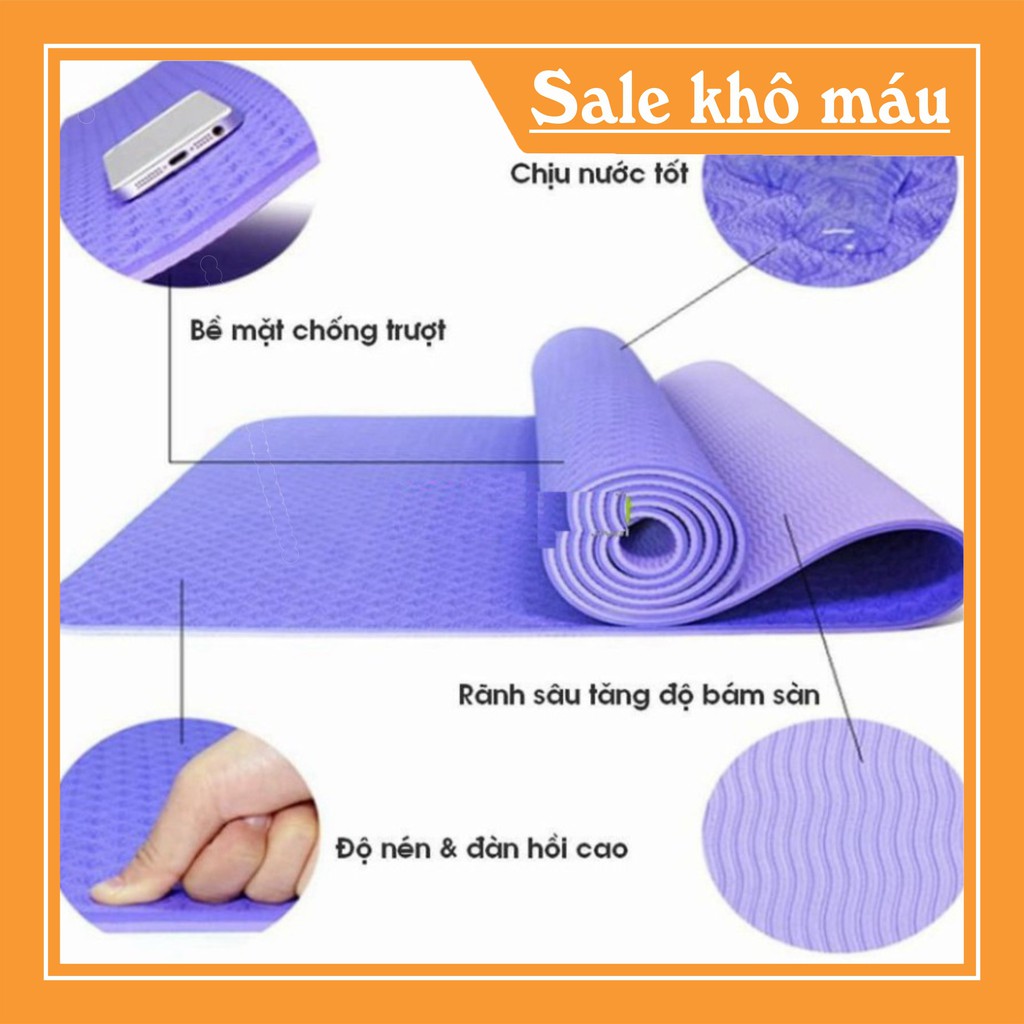 THẢM TẬP YOGA CAO CẤP 2 LỚP 6MM ( KHÔNG KÈM TÚI)