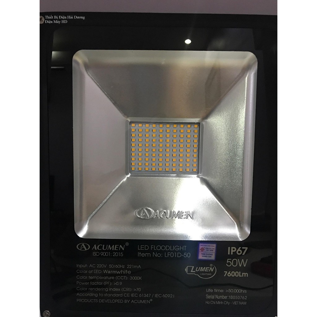 Đèn Pha Led Lumen LF01D-50 dùng Hạt Led 50W - BH 3 năm