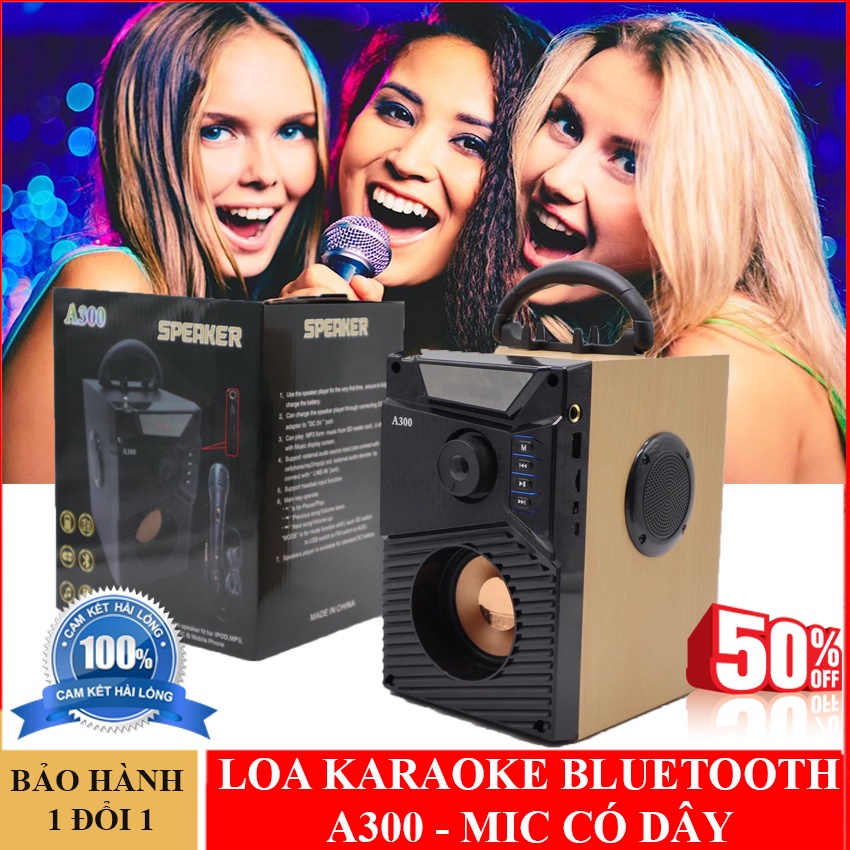 Loa Karaoke KAW-K500 KÈM MIC CÓ DÂY Âm Bass Trầm Ấm, Công Nghệ Bluetooth 4.1 Cao Cấp - Bảo hành Toàn quốc