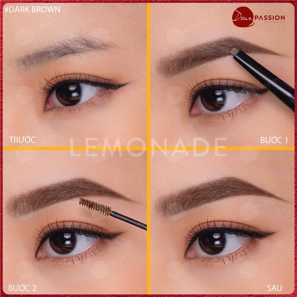 Chì Kẻ Mày 2 Đầu Lemonade Bền Màu, Lâu Trôi - Lemonade Want It Got It Dual Eyebrow 2g+2ml