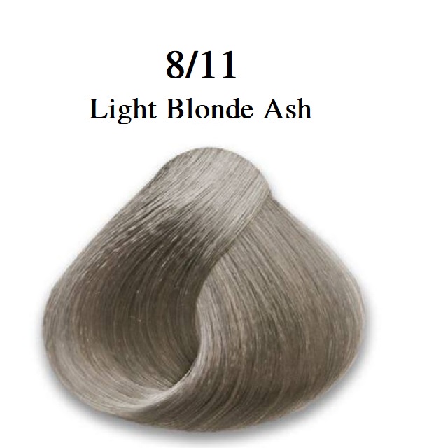 Thuốc Nhuộm Tóc Màu Xám Khói 8/11 Light Blonde Ash Hair Dye Cream