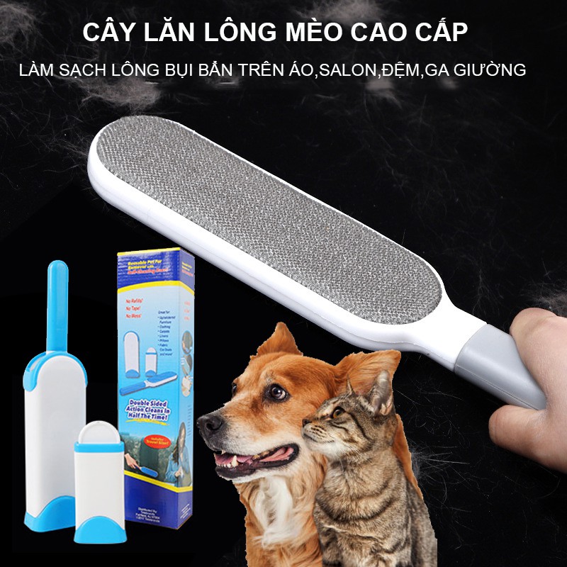 Cây lăn lông mèo PKCM05 hút lông cực nhanh làm sạch lông dính quần áo ,đệm,ga giường tiện lợi hàng dày 33x8 cm