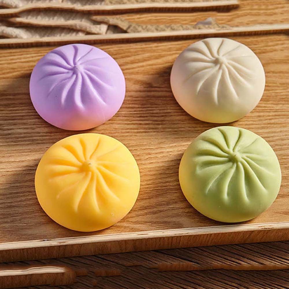 Taylor1 Đồ Chơi Bóp Giảm Stress Hình Bánh Bao Nhiều Màu Bằng Silicon Mềm