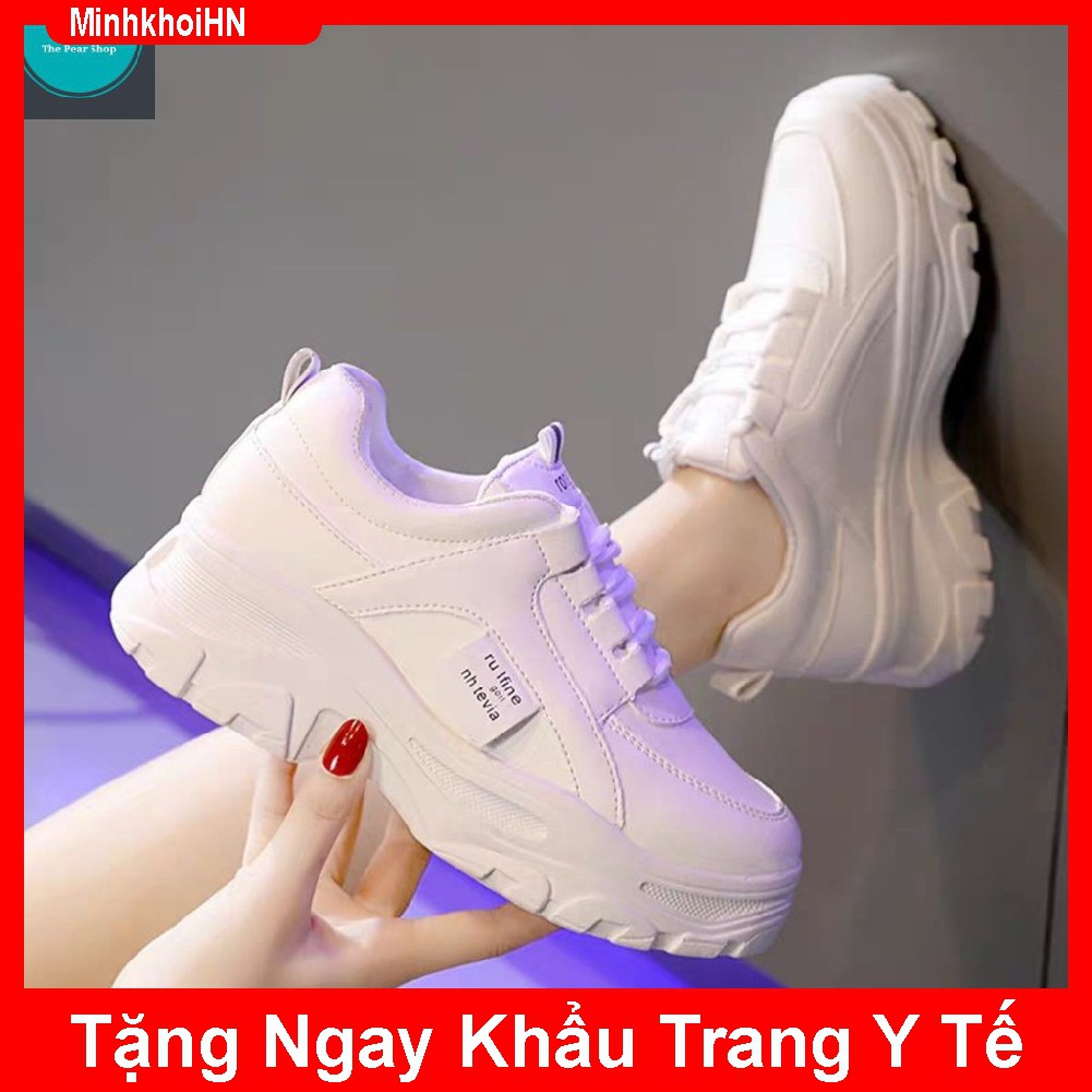 Giày sneakers nữ Rong Ye kiểu hàn quốc siêu Hot , mới nhất 2020  ( kem , trắng )