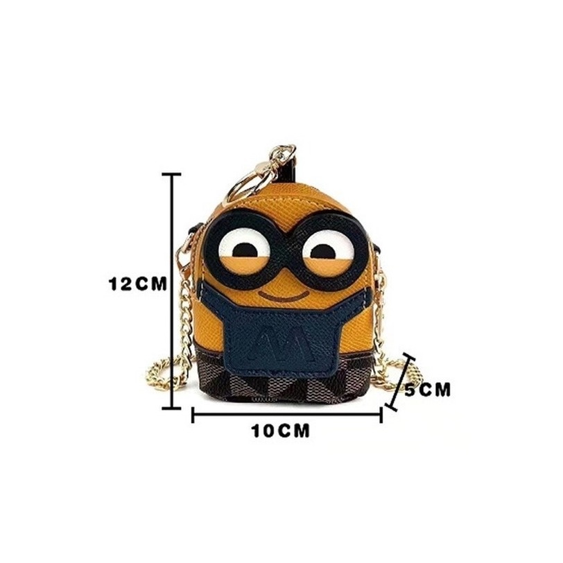 Móc Khóa Hình Minion Đeo Túi Xách Bằng Lụa Sáng Tạo Cho Nữ