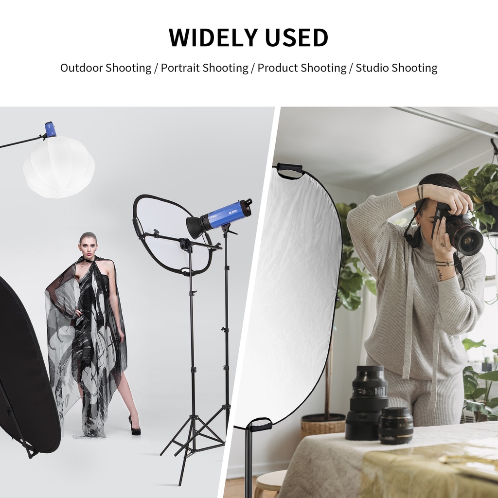 Giá đỡ đèn phản quang Selens chụp ảnh ngoài trời 5 trong 1 60x90cm