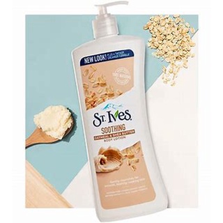 Sữa dưỡng thể toàn thân bơ hạt mỡ và yến mạch st.ives chai 621ml