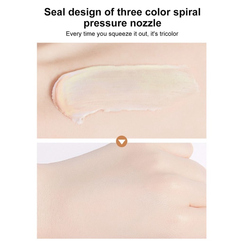 Kem nền Bai Zhentang ba màu cầu vồng làm sáng tông màu da dưỡng ẩm trẻ hóa trang tự nhiên
 | BigBuy360 - bigbuy360.vn